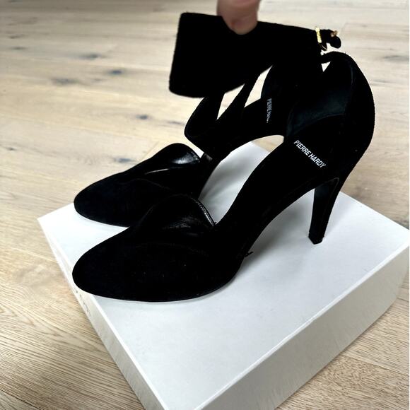 Pierre Hardy Black Suede Kid Ankle Strap Heels Size 40.5 (Retails $845)‎ - Picture 5 of 10
